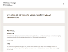 Tablet Screenshot of clientenraadgroningen.nl